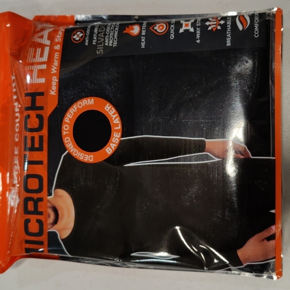 Free Country Men's Base Layer Top Microtech Heat Black Medium” NEW